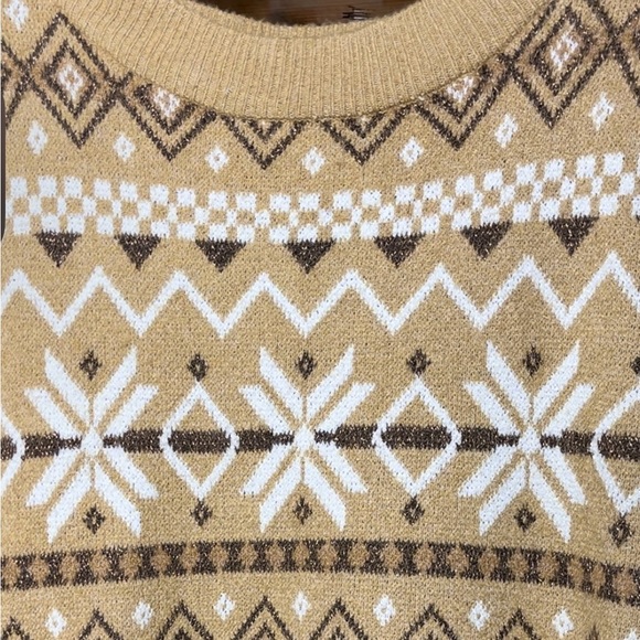 Style & Co. Fair Isle Crewneck Pullover Sweater Cozy Winter Fashion Oversized - Picture 3 of 5